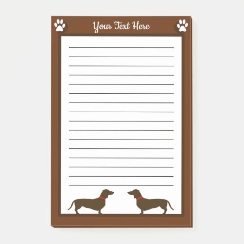 Personalized Dachshund _ Doxie Puppy Dog Post_it Notes