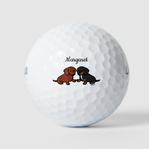 Personalized Dachshund Friends Golf Balls