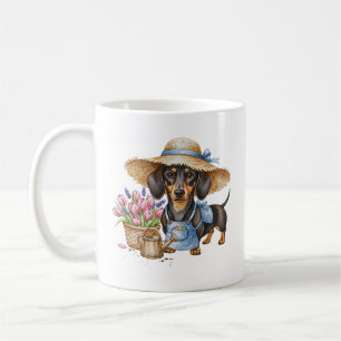 Personalized Dachshund Garden Mug Cute Dog Garde
