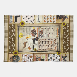 Personalized Dachshund Knowledge Beautiful Gift Kitchen Towel