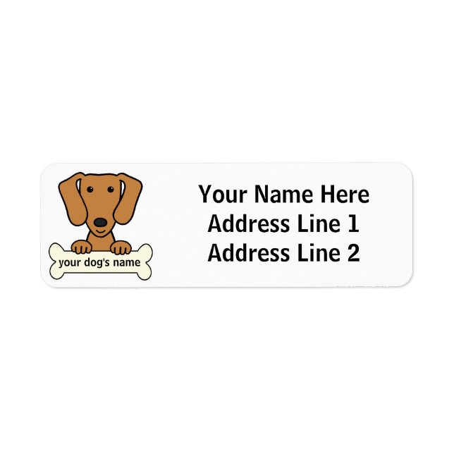 Personalized Dachshund Label (Front)