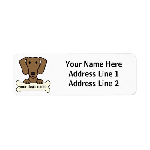 Personalized Dachshund Label