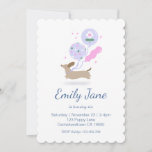 Personalized Dachshund Lover Birthday Party Pink Invitation