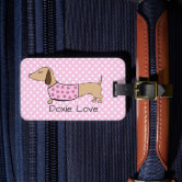 Dachshund luggage tag shop