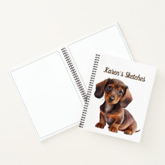 Personalized Dachshund Puppy Sketch