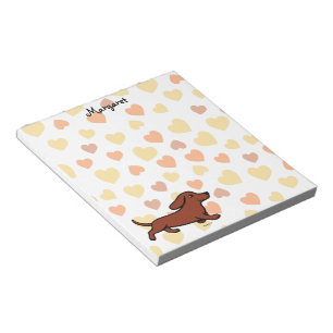 Personalized Dachshund Running Cartoon Notepad