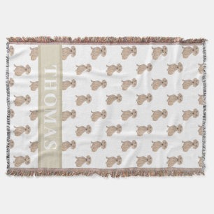 Personalized Dachshund (Smooth, Red) Throw Blanket