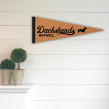 Personalized Dachshund Sporty Script - Black & Tan