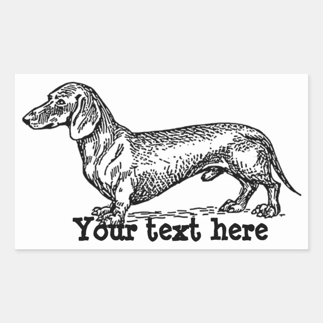 Personalized Dachshund Stickers (Front)