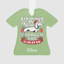 Personalized Dachshund Through The Snow Holiday