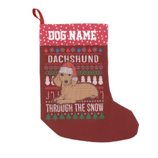 MANUAL WOODWORKERS MAKERS OF PICKEN AND GIBSON DACHSHUND CHRISTMAS STOCKING 