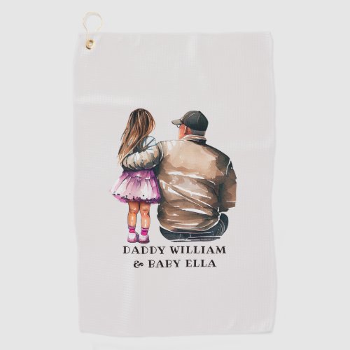 Personalized Dad and Daughter 4 Golf Towel