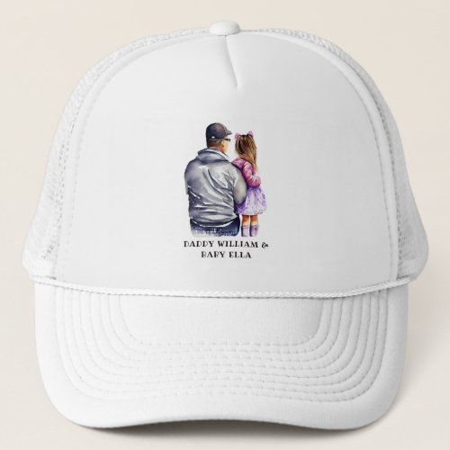 Personalized Dad and Daughter 6 Trucker Hat