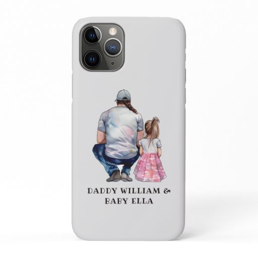 Personalized Dad and Daughter (7) iPhone 11 Pro Case
