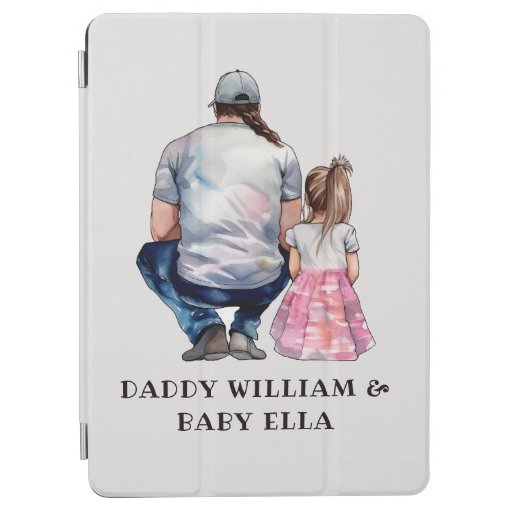 Personalized Dad and Daughter (7) iPad Air Cover
