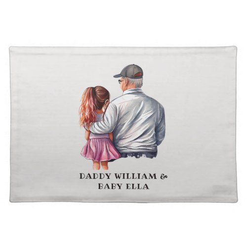 Personalized Dad and Daughter Cloth Placemat