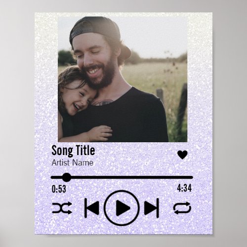 Personalized Dad and Daughter Photo Song Playlist Poster