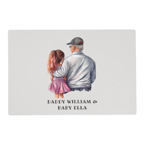Personalized Dad and Daughter Placemat
