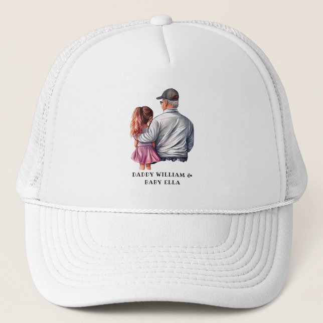 Personalized Dad and Daughter Trucker Hat (Front)