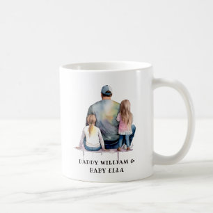 Personalized Dad and Daughters (9) Coffee Mug