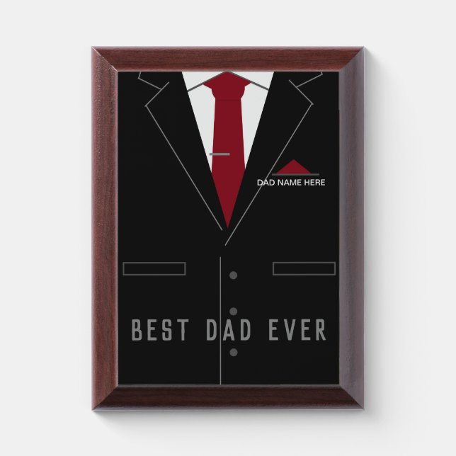 Personalized Dad Award Plaque Custom Text Name (Vertical)