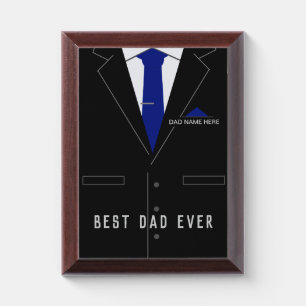 Personalized Dad Award Plaque Gift - Best DAD Ever