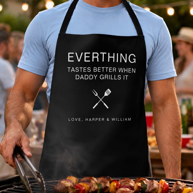 Personalized Dad BBQ Grill Master Father's Day Apron (Creator Uploaded)