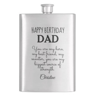 Personalized Dad Birthday Gift Flask