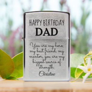 Personalized Dad Birthday Gift Zippo Lighter