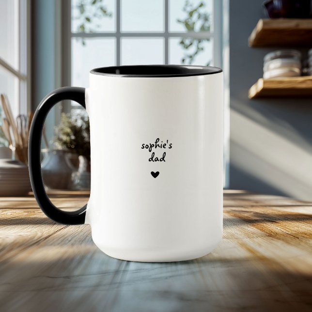 Personalized Dad Cute Minimalist New Father's Day Mug (Creator Uploaded)