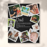 Personalized Dad Definition 9 Photo Collage Black Faux Canvas Print<br><div class="desc">Personalize with 9 favorite photos and personalized message for your special dad or papa to create a unique gift for Father's day, birthdays, Christmas or any day you want to show how much he means to you. A perfect way to show him how amazing he is every day. Designed by...</div>