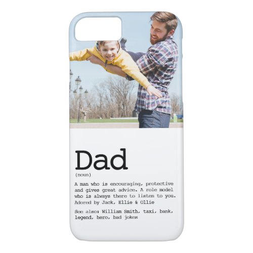 Personalized Dad Definition Photo  iPhone 87 Case