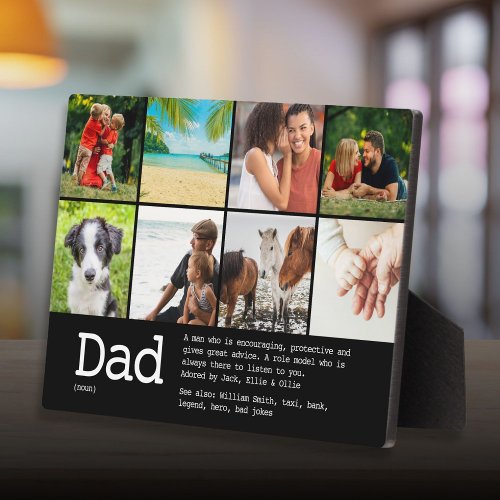 Personalized Dad Definition Photo Collage Plaque