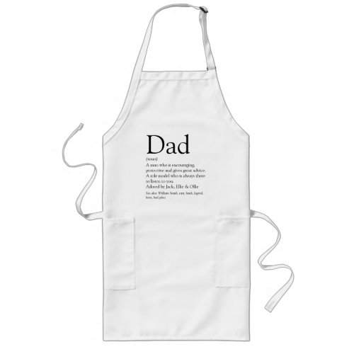 Personalized Dad Definition Quote Saying Long Apron