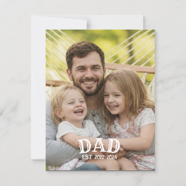 Personalized Dad EST Photo Card (Front)