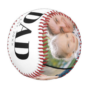 Personalized Dad Est Year 3 Photo Fathers Day Baseball