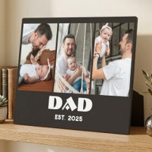 Personalized Dad Established 3-Photo Collage