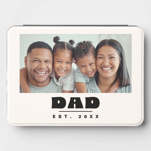 Personalized Dad Established Date Family Photo Kindle Cover