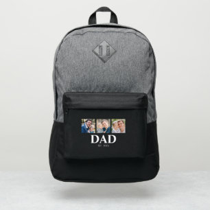 Personalized Dad Established Year 3 Photo Port Authority® Backpack
