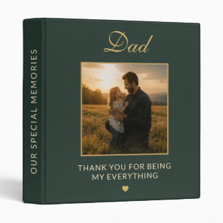 Personalized Dad Father's Day Memory Photo Album 3 Ring Binder