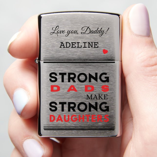 Personalized Dad Gift Zippo Lighter (In Hand)