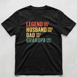 Personalized Dad Grandpa Legend Custom Grandfather T-Shirt