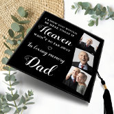 In Loving Memory Personalized Dad Photo Collage Graduation Cap Topper
