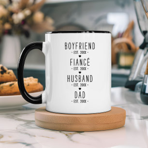 Personalized Dad Milestones Gift Mug