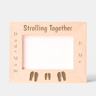 Personalized Dad, Mom, and Me Flip Flop Strolling Engraved Frames
