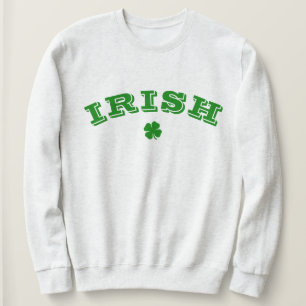 Personalized Dad Mom Irish Green Shamrock Sweatshirt