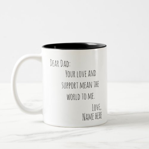 Personalized dad mug Fathers Day gift Dad gift Two_Tone Coffee Mug