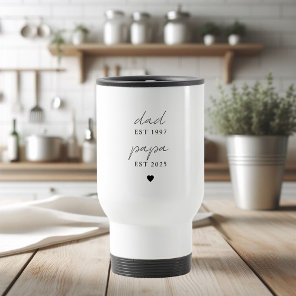 Personalized Dad & Papa EST | Father's Day Gift Travel Mug