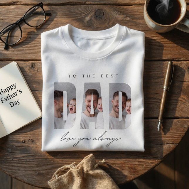 Personalized Dad Photo| Best Dad Ever Custom T-Shirt (Creator Uploaded)