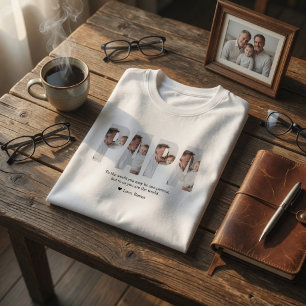 Personalized Dad Photo Best Dad Ever Gift T-Shirt